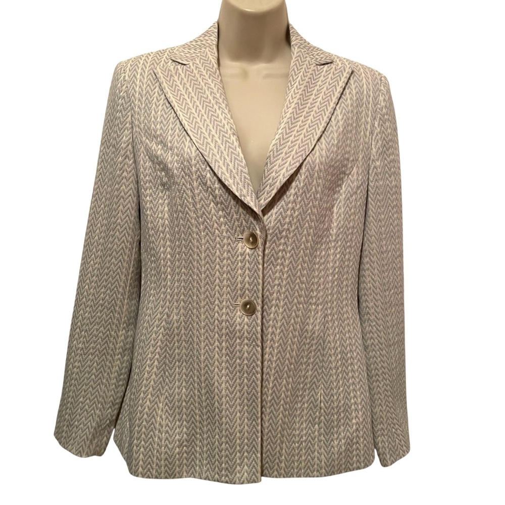 Talbots Women's Italian Fabric Blazer Size 4 Career Office Linen Blend